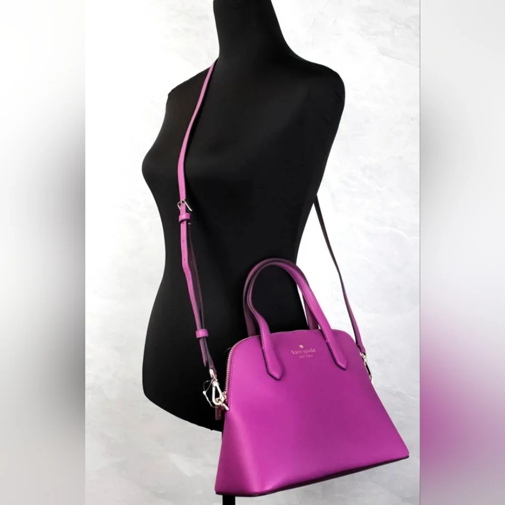 SOLD🔥NWT Kate Spade Schuyler Medium Baja Rose PVC Domed Satchel - Picture 14 of 14